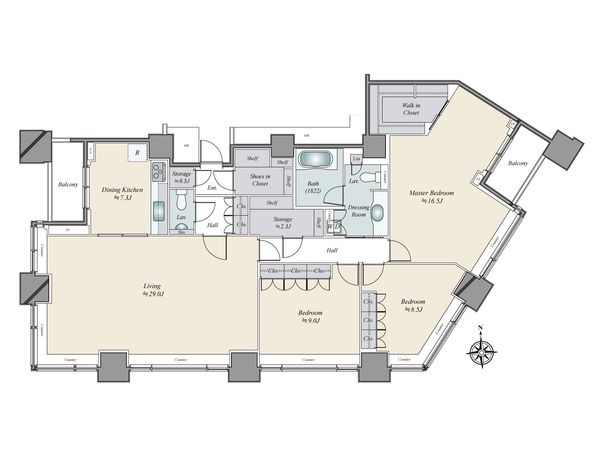 高輪ザ・レジデンス 間取図(平面図)