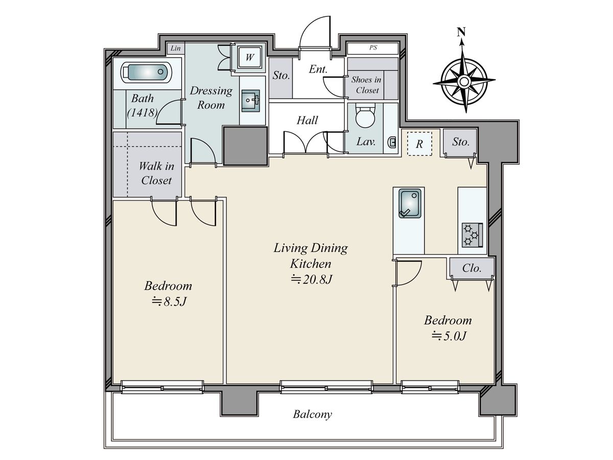コスモポリス品川 間取図(平面図) 間取図(平面図)