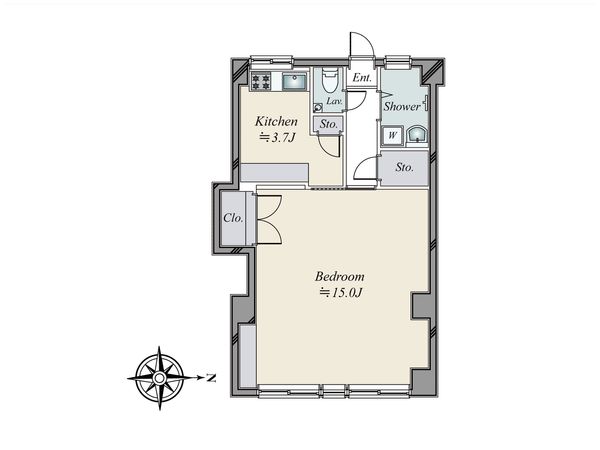 ツイン一の橋 二番 間取図(平面図)