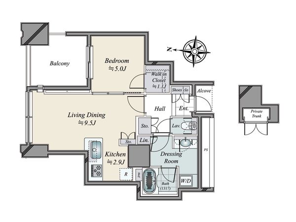 ワールドシティタワーズ ブリーズタワー 間取図(平面図) ワールドシティタワーズ ブリーズタワー 間取図(平面図)