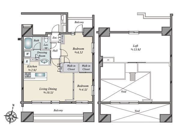 ブランズ南麻布 間取図(平面図)