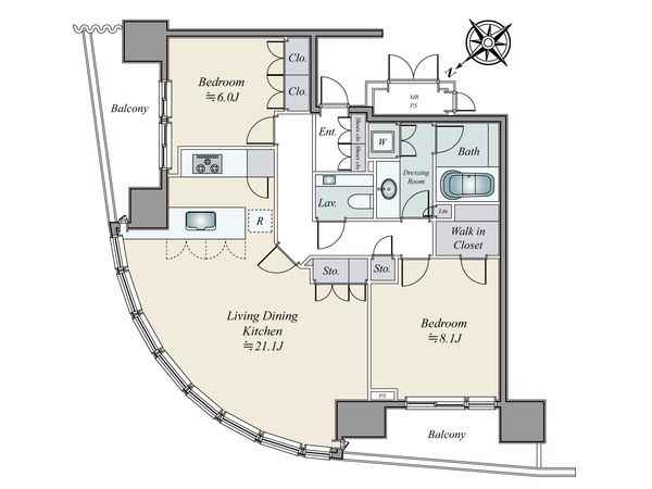 パークコート赤坂檜町ザ タワー 間取図(平面図) パークコート赤坂檜町ザ タワー 間取図(平面図)