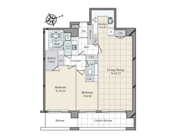麻布霞町パークマンション 間取図(平面図)
