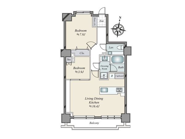 パルティール赤坂 間取図(平面図)