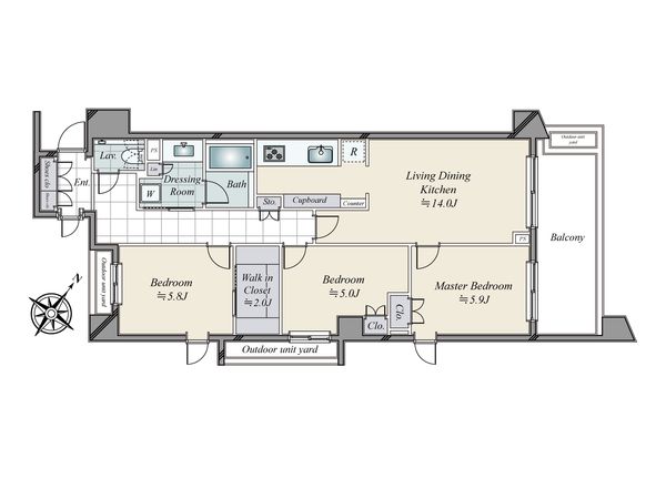 パークホームズ白金高輪アーバンレジデンス 間取図(平面図)