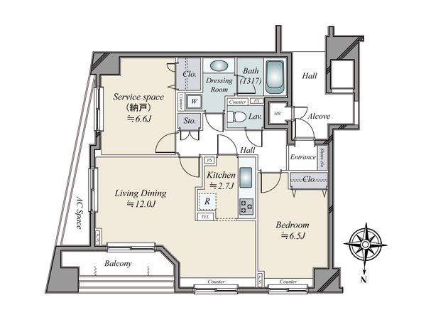 クレッセント麻布Ⅱ 間取図(平面図) 間取図(平面図)