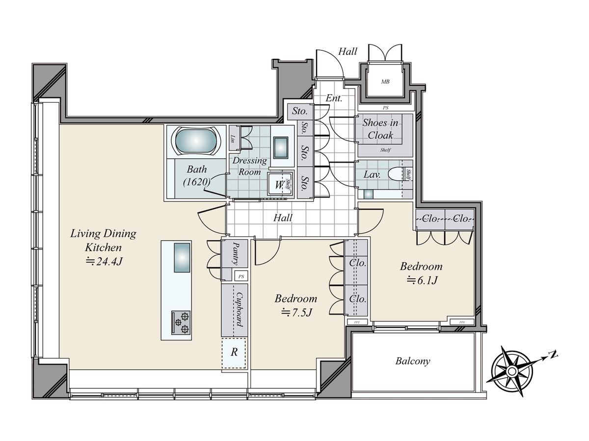 グランスイート麻布台ヒルトップタワー 間取図(平面図) 間取図(平面図)