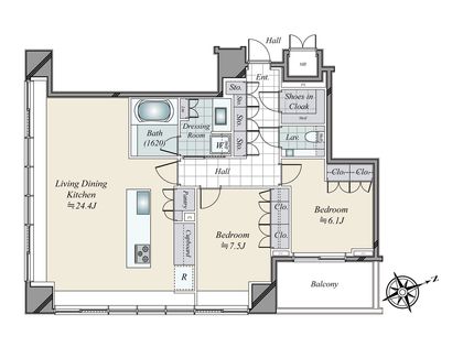 グランスイート麻布台ヒルトップタワー 間取図(平面図)