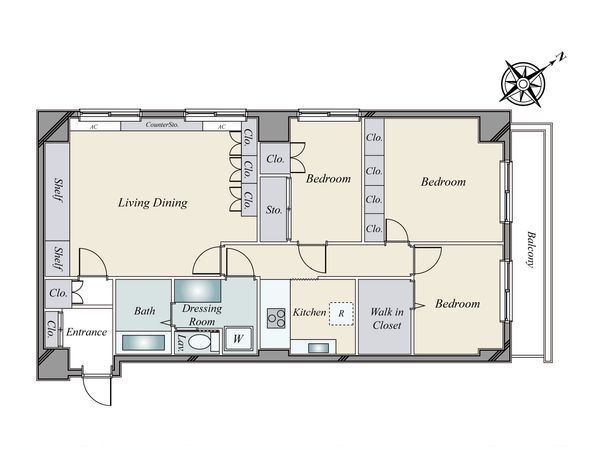 麻布東町マンション 間取図(平面図)