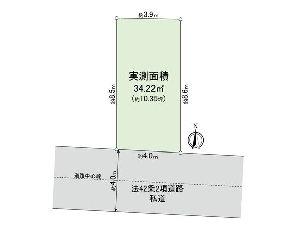 豊島区高田1丁目土地 区画図 豊島区高田1丁目土地 区画図