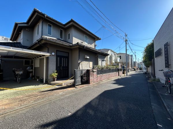 豊島区千早2丁目古家付き土地 前面道路含む外観