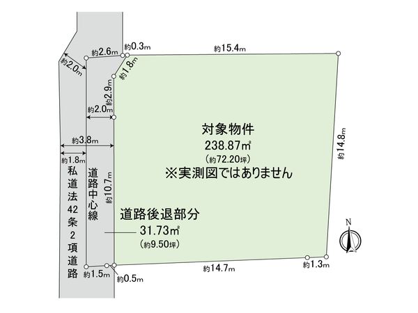 豊島区千早2丁目古家付き土地 区画図 豊島区千早2丁目古家付き土地 区画図