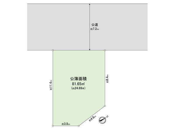 豊島区高田1丁目 土地 区画図 豊島区高田1丁目 土地 区画図