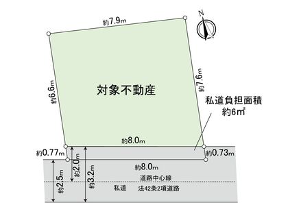 豊島区南池袋3丁目古家付き土地 区画図