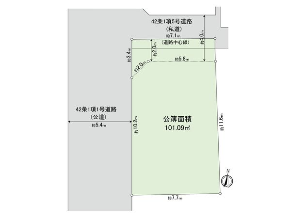 北区赤羽西4丁目土地 区画図