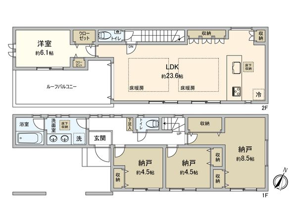 練馬区小竹町1丁目戸建 間取図(平面図) 練馬区小竹町1丁目戸建 間取図(平面図)