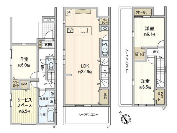 豊島区南長崎6丁目 新築戸建 間取図(平面図)