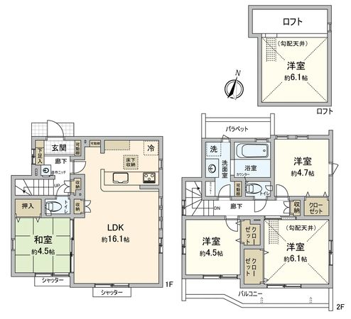 東久留米市南沢4丁目 新築戸建 間取図(平面図)