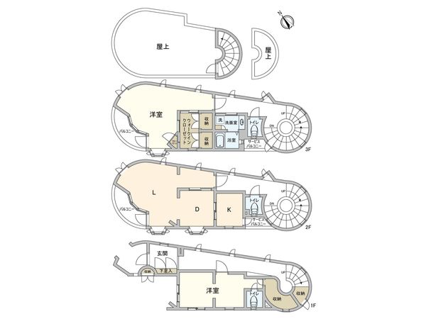 豊島区西池袋5丁目戸建 間取図(平面図) 間取図(平面図)
