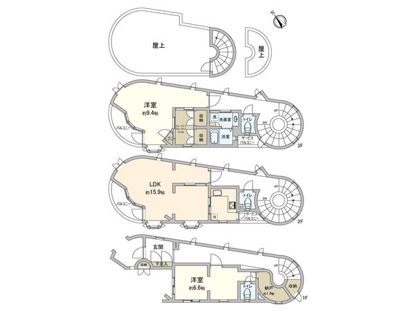 豊島区西池袋5丁目戸建 間取図(平面図)