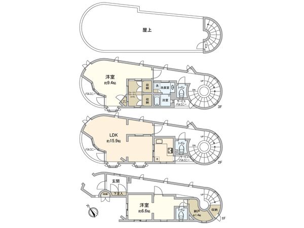 豊島区西池袋5丁目戸建 間取図(平面図) 豊島区西池袋5丁目戸建 間取図(平面図)