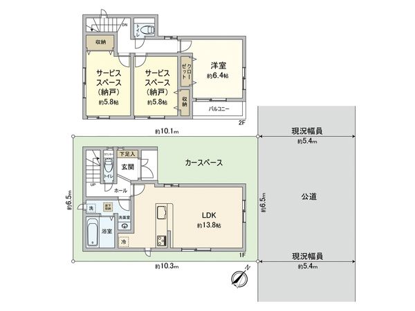 豊島区長崎6丁目戸建 間取図(平面図) 豊島区長崎6丁目戸建 間取図(平面図)