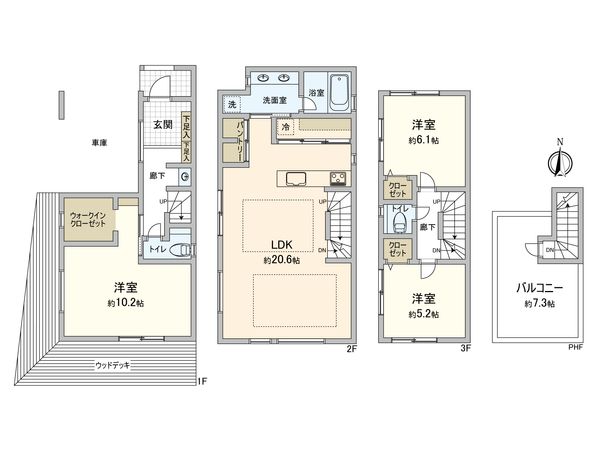 豊島区高田1丁目新築戸建 間取図(平面図)