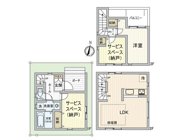 北区滝野川1丁目戸建 間取図(平面図) 間取図(平面図)