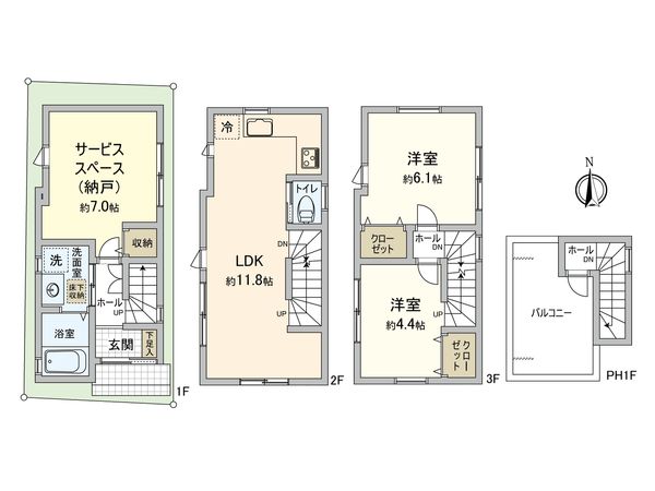 豊島区高田1丁目 新築戸建 間取図(平面図)