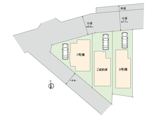 小金井市貫井南町2丁目新築戸建3号棟 全体区画図 小金井市貫井南町2丁目新築戸建3号棟 全体区画図