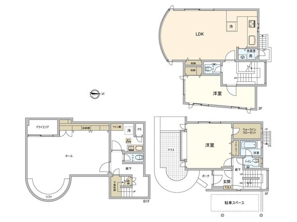 豊島区目白4丁目戸建 間取図(平面図) 豊島区目白4丁目戸建 間取図(平面図)
