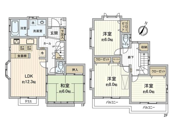 新座市新堀1丁目 戸建 間取図(平面図) 新座市新堀1丁目 戸建 間取図(平面図)