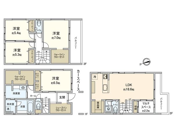 文京区大塚6丁目新築戸建 間取図(平面図)