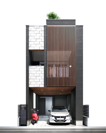 豊島区南長崎2丁目 新築戸建 外観パース図
