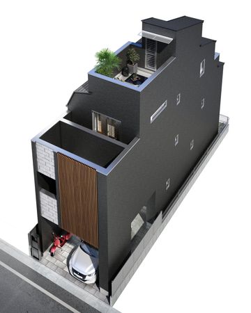 豊島区南長崎2丁目 新築戸建 外観パース図