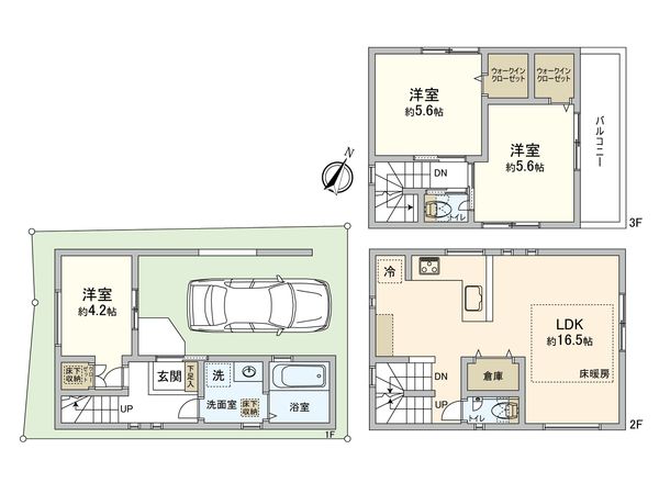 豊島区北大塚1丁目戸建 間取図(平面図)