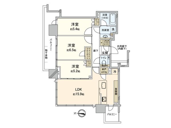 シティタワー所沢クラッシィ 間取図(平面図)