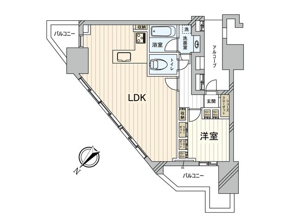 プラウドタワー東池袋ステーションアリーナ 間取図(平面図)