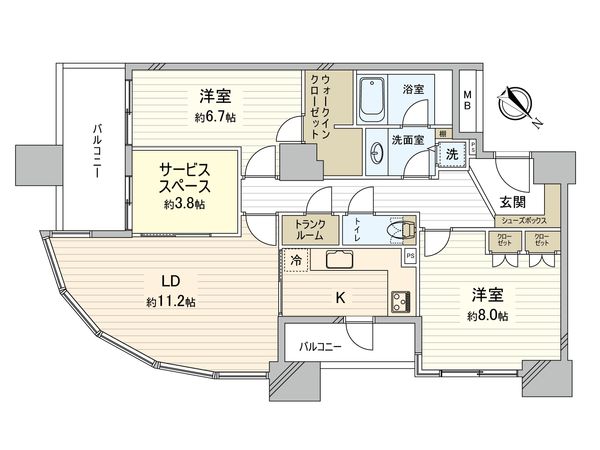 ザ・タワー・グランディア 間取図(平面図) ザ・タワー・グランディア 間取図(平面図)