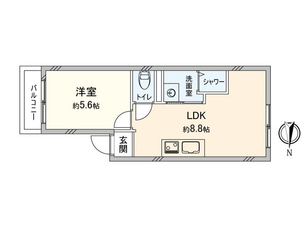 池袋第2ローヤルコーポ 間取図(平面図) 間取図(平面図)