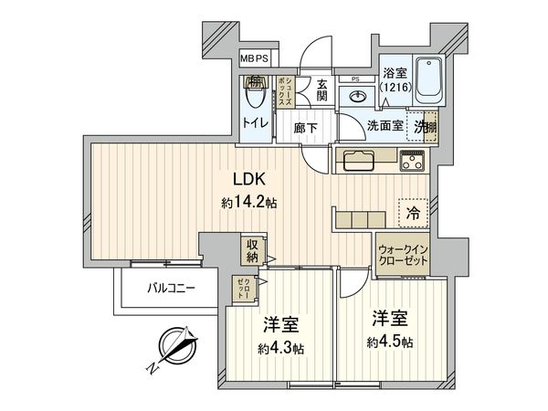 東池袋ハイツ 弐番館 間取図(平面図) 東池袋ハイツ 弐番館 間取図(平面図)