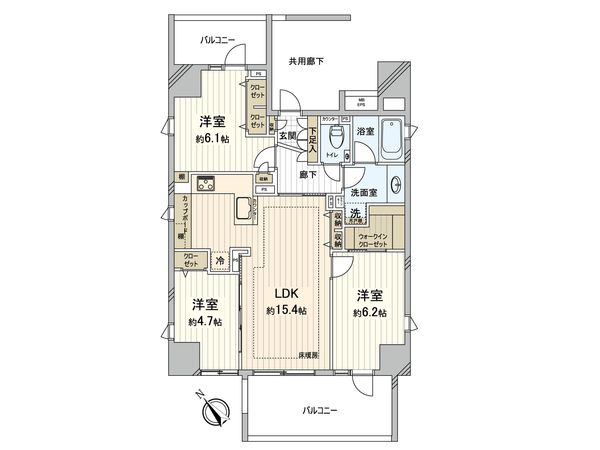 アトラス大塚南キューブコート 間取図(平面図)