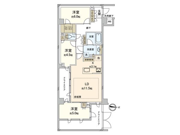 オープンレジデンシア目白プレイス 間取図(平面図)