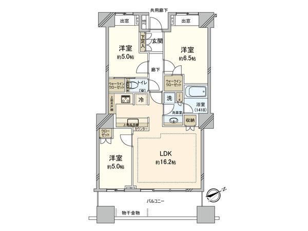 エアライズタワーライズアリーナビル 間取図(平面図)
