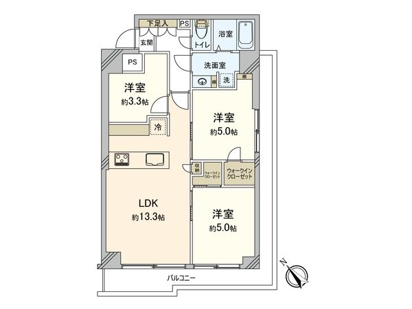 朝日プラザ東池袋 間取図(平面図)