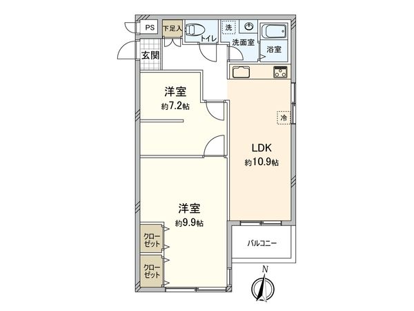 テラスハウスVIP東長崎 間取図(平面図) テラスハウスVIP東長崎 間取図(平面図)