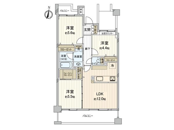 レクセルガーデン小竹向原 間取図(平面図) レクセルガーデン小竹向原 間取図(平面図)