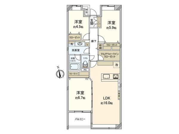 落合南長崎パークハウス 間取図(平面図) 間取図(平面図)