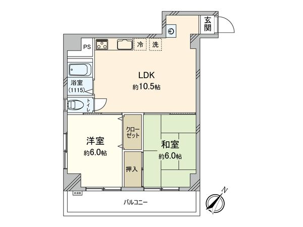 ワコー大塚マンション A棟 間取図(平面図) ワコー大塚マンション A棟 間取図(平面図)