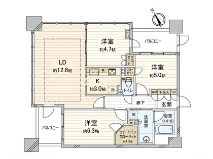 間取図(平面図) 間取図(平面図)